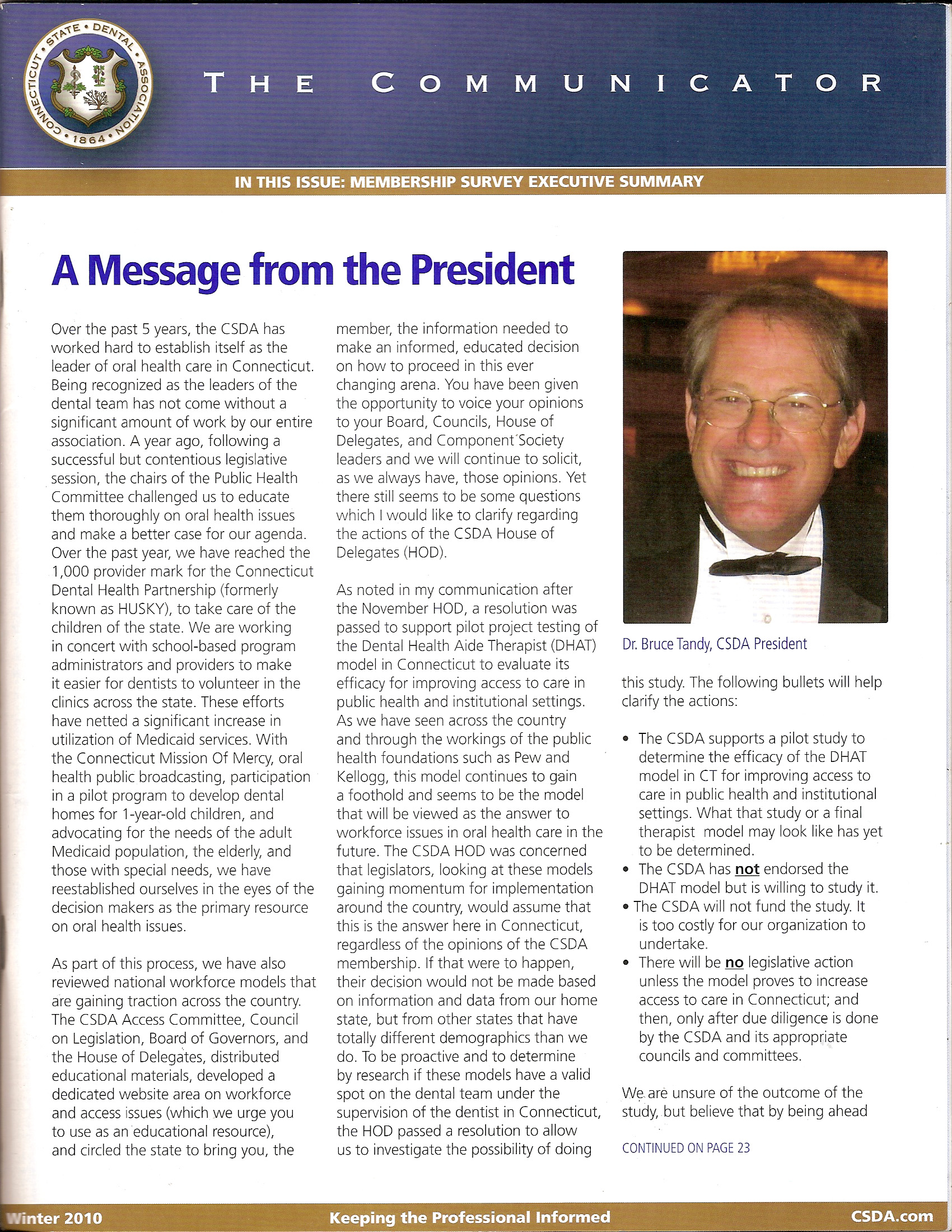 Dr. Pollack's letter to the editor