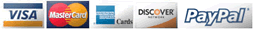 We Accept All Major Credit Cards and PayPal